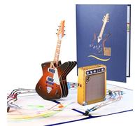 Guitar Amplifier Pop Up Greeting Cards with Blank Note & Envelope, celebration gift for Friendship, Love, Anniversary, Special Moments, Inspirational, Birthday, Holiday, Party