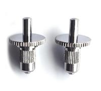 Guitar Anatomy 2x Thumb Wheel Tune-O-Matic Bridge Height Adjustment Screws Body Anchors - 16mm M4 (Chrome)