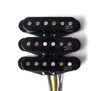 Guitar Anatomy Fuzzy Duck Silver Series Single Coil Pickups for Stratocasters (Black Full Set)- Logo