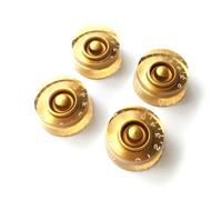 Guitar Anatomy - Gold Speed Control Knobs for Gibson & Epiphone Les Paul - Volume & Tone Replacement - Set of 4 (4x Knob 24 Spline)