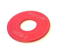 Guitar Anatomy Les Paul Metal Switch Plate - Rhythm Treble Pickup Selector Ring- Red