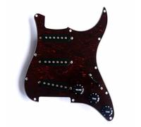 Guitar Anatomy Loaded Stratocaster Electric Guitar Pickguard With Scratchplate Prewired (Brown Tortoise SSS)