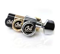 Guitar Anatomy Locking Tuners - F Compatible Two Pin Machine Heads For Stratocaster and Telecaster (Chrome, LH-6-in-line-None-Staggered)