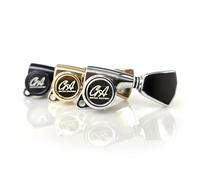 Guitar Anatomy Locking Tuners - Tulip/Keystone Machine Heads for Stratocaster and Telecaster Guitars (Gold, RH-6-in-line)