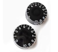 Guitar Anatomy Speed Control Knobs Left Handed - Volume Tone for Gibson & Epiphone Les Paul - Black (2x Knob)