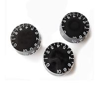 Guitar Anatomy Speed Control Knobs Left Handed - Volume Tone for Gibson & Epiphone Les Paul - Black (3x Knob)