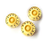 Guitar Anatomy Speed Control Knobs Left Handed Volume Tone for Gibson & Epiphone Les Paul - Cream (3x Knob)