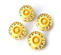 Guitar Anatomy Speed Control Knobs Left Handed Volume Tone for Gibson & Epiphone Les Paul - Cream (4x Knob)