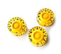 Guitar Anatomy Speed Control Knobs - Volume Tone for Gibson and Epiphone Les Paul - Yellow (3x Knob)