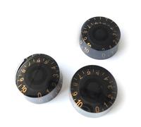 Guitar Anatomy Speed Control Knobs - Volume Tone for Gibson & Epiphone Les Paul - Black Gold (3x Knob)