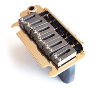 Guitar Anatomy Stratocaster 2-Point Tremolo Bridge – Steel Block Sustainer Saddles - Gold