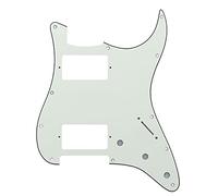 Guitar Anatomy Stratocaster HH Humbucker Pickguard Scratchplate to Fit Fender USA MEX - Parchment