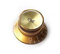 Guitar Anatomy - Top Hat Bell Reflector Knobs - Volume & Tone Controls for Gibson & Epiphone - Gold (1x Tone)