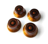 Guitar Anatomy - top Hat - Speed Control Knobs - 18/24 spline Volume & Tone for Gibson & Epiphone Les Paul - Amber (2x Knob)
