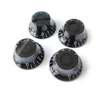 Guitar Anatomy Top Hat Speed Control Knobs - Volume Tone for Gibson & Epiphone Les Paul - Black (4x Knob)