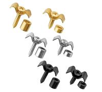 Guitar Anatomy - Vintage Style String Tree Retainers - Chrome, Black, Gold (Black)