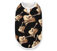 Guitar And Boots Dog Clothes Fashionable Sleeveless Pet Vest Puppy Breathable Shirts for Small Medium Dogs Cat 2XL