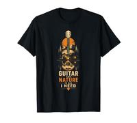 Guitar and Nature is All I Need Camping Guitarist Gift T-Shirt