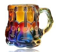 Guitar Art Mug Creative Music Mug Music Themed 3D Painted Guitar Coffee Mug Drinks Cup with Artistic Atmosphere Coffee Tea Milk Cups with Handle Novelty Gift