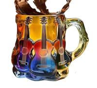 Guitar Art Mug | Novelty Rainbow Art Music Mugs 3D Printed | Heat-Resistant Musicians Collection Cups Home Decoration for Coworkers Friends