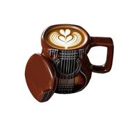 Guitar Art Taşse - Guitar MUG | CERAMIC COFFEE MUG, Large Capacity Coffee Cup With Lid, Unique Decorative Tumbler Hot Insulation Accessory For Bookcase