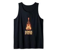 Guitar at the Campfire Songs by the Fire Fire Acoustic Guitar Tank Top