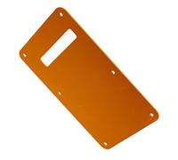 Guitar Back Plate Spring Cover, Smooth Stable Robust Aluminum Alloy Electric Guitar Backplate Decorative Easy To Remove for Party (Orange Gold)