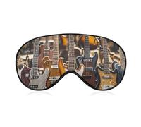 Guitar Bass Music Musical Instruments Blackout Sleep Eye Mask, Ventilated Fabric, Adjustable Wearing Style, Zero Pressure Sleeping Mask Soft Skin Friendly Eyeshade for Women Men