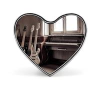 Guitar Bass Music Musical Instruments Button Pin Design Your Own Personalized Pin Cute Button Badge Exquisite Heart Badge Fashion Brooch Metal Decorative Lapel Pins for Hat Clothes Backpack