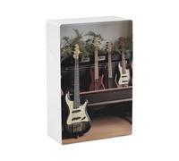 Guitar Bass Music Musical Instruments Cigarette Case, Plastic Waterproof Shockproof, Airtight Push Open Cigarette Box, Capacity King Size Cigarette Holder, Portable Cigarette Container for Outdoor Tra