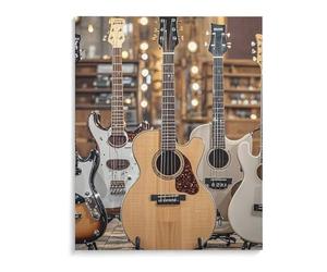 Guitar Bass Music Musical Instruments Cotton And Linen Hanging Poster Picture Painting Posters Wall Decor Living Room Wall Hanging Gifts Home Bedroom Decor Modern Framed Artwork Decor
