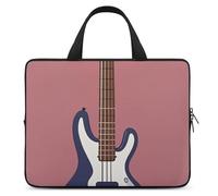 Guitar Bass Music Musical Instruments Laptop Bag Durable Laptop Sleeve Water-Resistant Notebook Bag for Computer Or Tablet
