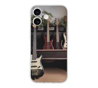 Guitar Bass Music Musical Instruments Phone Case for Phone 17, TPU Anti-Yellowing Scratch Resistant, Slim Shockproof Cover with Precise Cutouts, Supports Wireless Charging Phone Case for Phone 17