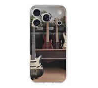 Guitar Bass Music Musical Instruments Phone Case for Phone 17, TPU Anti-Yellowing Scratch Resistant, Slim Shockproof Cover with Precise Cutouts, Supports Wireless Charging Phone Case for Phone 17