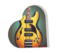 Guitar Bass Music Musical Instruments Print Acrylic Gifts Heart Square Decorations for Home Wedding Sign Memorial Office Desk