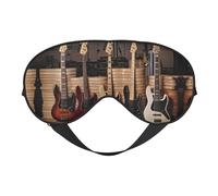 Guitar Bass Music Musical Instruments Print Eye Mask for Comfortable Sleep â€“ Elastic Nighttime Shade, Perfect for Plane, Travel, and Meditation