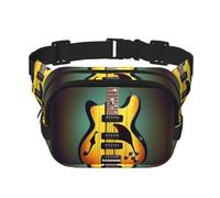 Guitar Bass Music Musical Instruments print Fanny Pack Purse with Adjustable Strap Square Double Layer Waist Bag Belt Unisex Everywhere