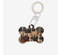 Guitar Bass Music Musical Instruments Printing Dog Tag Bone Shaped Double Sided Pattern Dog Id Tags Bone Shaped Pet Name Tags Dog Collar Tags