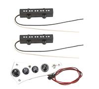 Guitar Bass Pickup Set, 5 String, Metal Plastic - Noise Free Performance, Easy Installation, Upgrade Replacement for Jazz Bass