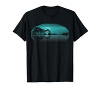 Guitar Blue Sky Trees City River Reflection Special Design T-Shirt