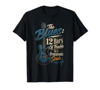 Guitar Blues 12 Bars of Trouble Pentatonic Scale Gift T-Shirt
