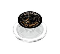 Guitar Blues In My Bones Skeleton Music Guitarist Gift PopSockets PopGrip for MagSafe