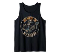 Guitar Blues in My Bones Skeleton Music Guitarist Gift Tank Top