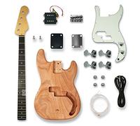 Guitar body 1 Set DIY Bass Guitar Mahogany Body Unfinished Bass Guitar Kit All Hardware Guitar DIY Accessory