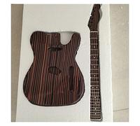 Guitar body 1 Set Finished Zebra Wood Guitar Neck And Body Electric Guitar Kit Guitar DIY Accessory