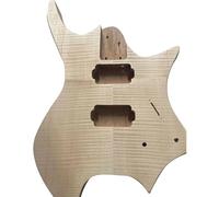 Guitar Body 6 String DIY Headless Electric Guitar Body Unfinished Mahogany Flame Maple Veneer