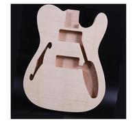 Guitar Body DIY Accessory 1 Pcs Semi Hollow F Hole Guitar Body Solid Wood Flame Maple Veneer Unfinished Guitar P90 Pickup Back Undrilled DIY