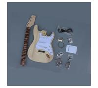 Guitar Body DIY Accessory 1Set Guitar Kit Guitar Body Maple Guitar Neck 21fret 25.5inch Rosewood Fretboard Basswood With Guitar Hardwares