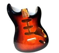 Guitar Body DIY Accessory 2Pcs Alder Wood For ST Electric Guitar Body In Nitro Paint Gradient Orange Black