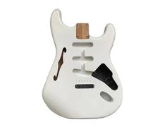 Guitar Body DIY Accessory Electric Guitar Alder Wood Body With F Holes White Body In High Gloss Finished For SSS Semi-hollow DIY Body